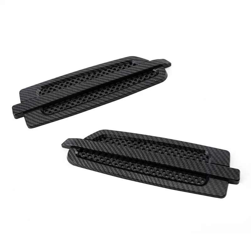 2 шт. универсальных наклеек из углеродного волокна на воздухозаборник крыла со стороны автомобиля декор вентиляционный поток - Изображение 2 из 4