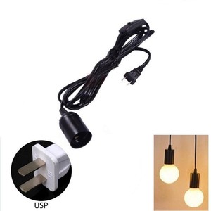 Us E27 Plug In Hanging Pendant Light Fixture Lamp Bulb Socket Cord