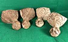 Antique Vintage Ornate Cast Iron Ball & Claw Foot Bath Tub Feet