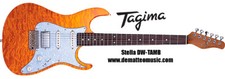 Tagima Stella Dw-tamb 6-string Electric Guitar, Color: Transparent Orange Fade