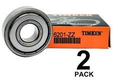 2PACK TIMKEN 6201-ZZ 12X32X10MM Double Metal Seal Ball Bearings 6201ZZ