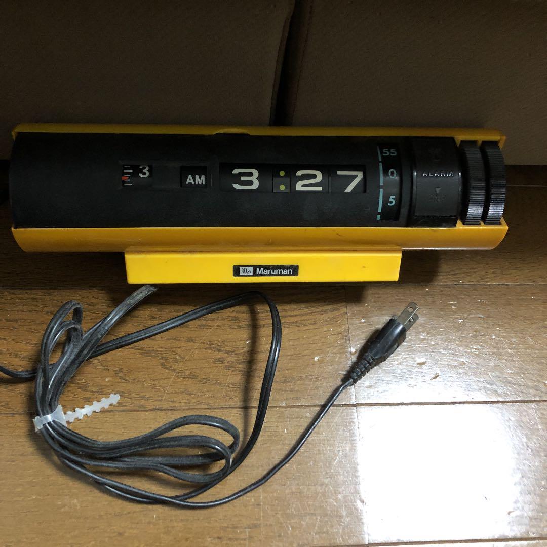 Maruman ヴィンテージ　ドラム式時計　パタパタ時計　アラーム　DS210 Maruman ヴィンテージ ドラム式時計 アラーム DS210 60Hz - メルカリ