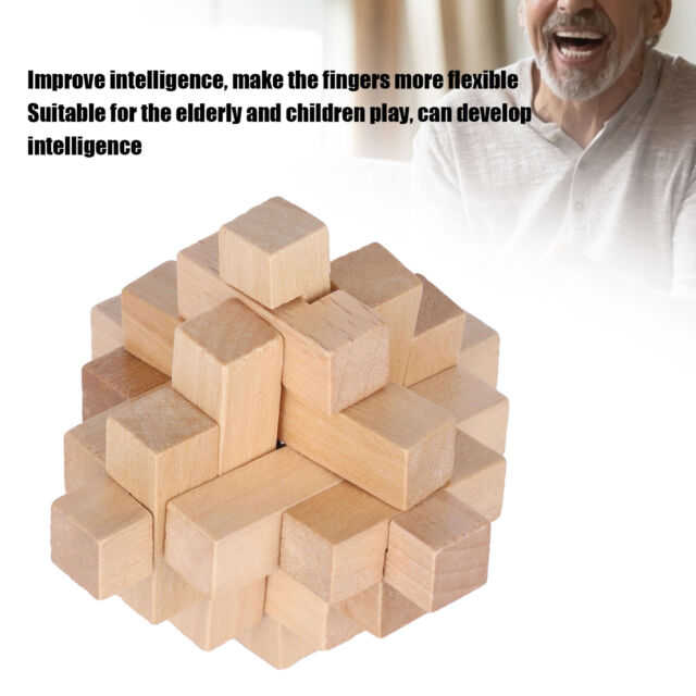 Intelligent Interlocking Puzzles Game Toy Wooden Adult Brain Teaser Toy CHU