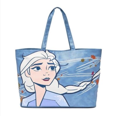 Danielle Nicole Disney Frozen Elsa Faux Leather Large Tote Bag NWT.