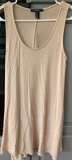 Forever 21 Junior’s womens Beige Tank dress medium Hipster Boho Relaxed Fit