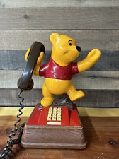 Vintage Disney Winnie The Pooh Bear Push Button Home Telephone 1964 Not Tested