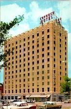 Caprock Hotel Classic Cars Lubbock Texas Postcard A70