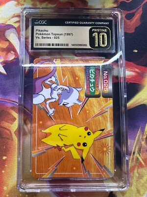 カードダスその他 1997 POKEMON TOPSUN VS PIKACHU #025 Pikachu Japanese Topsun VS 1997 No 025 Pokemon Mewtwo CGC PRISTINE