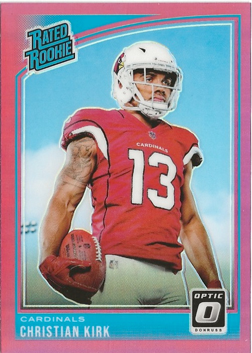 2018 Donruss Optic Christian Kirk Rated Rookie Pink Prizm SP RC Houston Texans