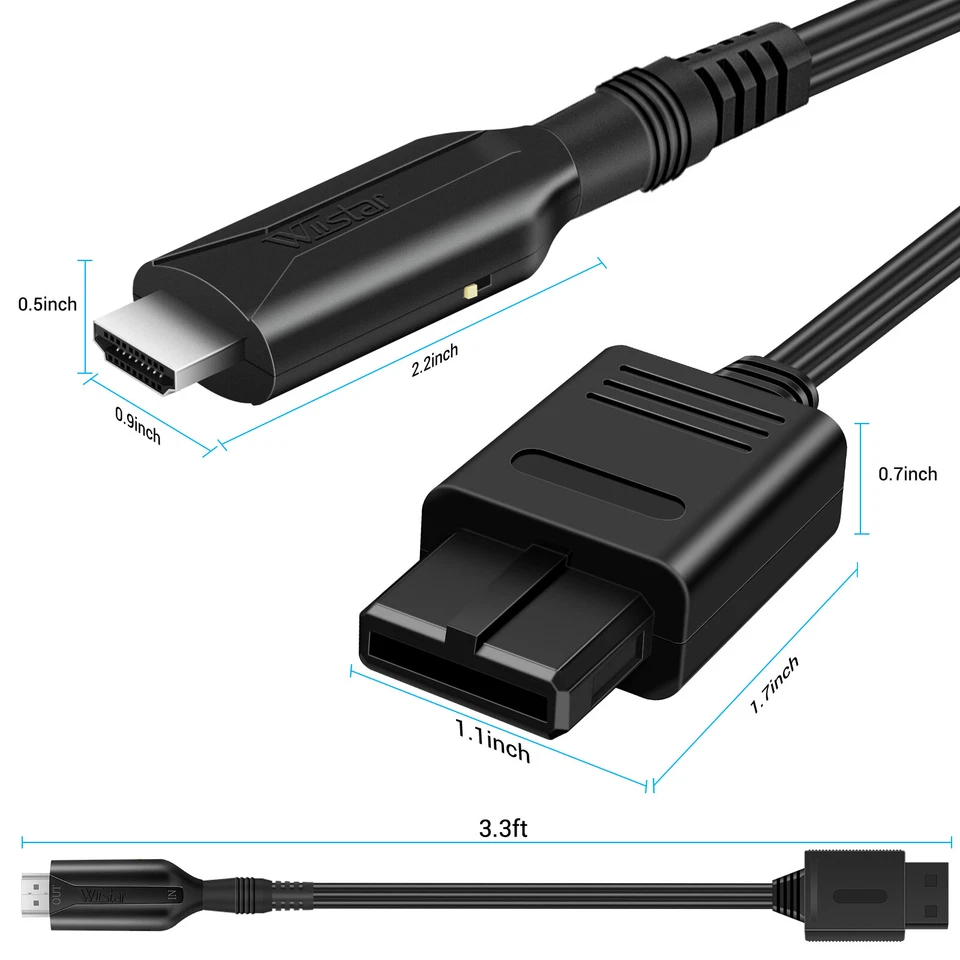 Cable de enlace HD Plug & Play convertidor para N64/GameCube/SNES 1080P HD N64 a HDMI Foto 4 de 4