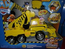 paw patrol ultimate rescue construction truck with mini vehicle