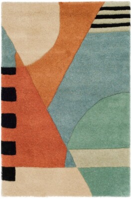 Multicolor Modern Beige Hand Tufted Woolen Area Rug for Home Decor.....