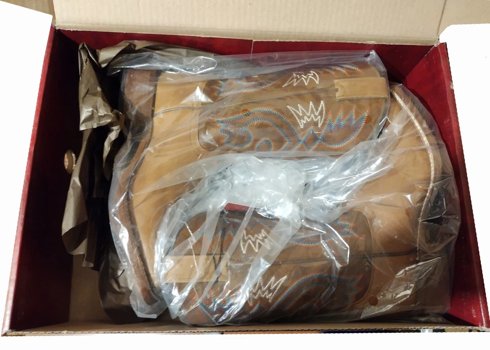 Botas Occidentales Nocona Damas Tostadas Vintage Cowpoke 9B (NL3101) NUEVAS NUNCA SALIDAS EN CAJA Foto 2 de 2