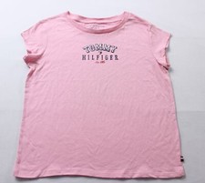 Tommy Hilfiger Girl's Short Sleeve Heart Flag T-Shirt EJ3 Pale Primrose Large