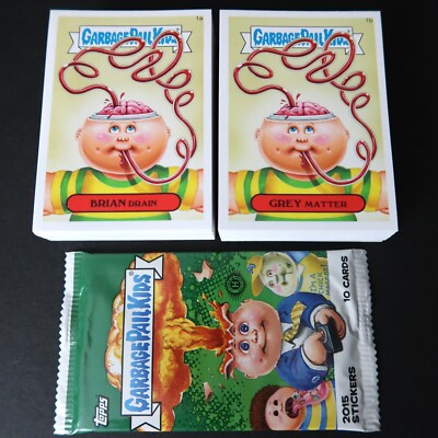 2015 GARBAGE PAIL KIDS 1ST SERIES 1 COMPLETE 132 CARD SET + WRAPPER 