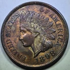 1898 Indian Head Penny MS Gem Brilliant Uncirculated - UNIQUE TONING
