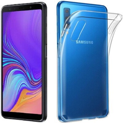 Schutz Hülle für Samsung Galaxy A7 2018 Handy Case Klar Silikon Back Cover