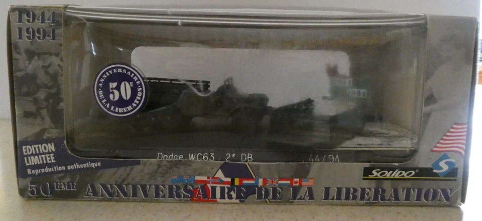 Винтажный литой грузовик Solido Liberation Dodge WC63 50-я годовщина 1944/94 новый в коробке - Изображение 4 из 4