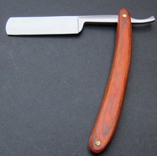 Metal Wood Handle Classic USA Style Barber Beard Shaving Straight Edge Razor