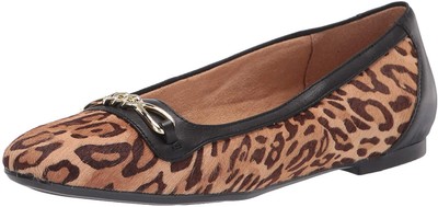 Naturalizer Womens Parker Slip-on Flats Brown Cheetah Size 9