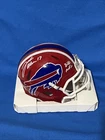 Josh Allen Buffalo Bills 90’s Throwback Mini Helmet signed,inscribed BSA COA