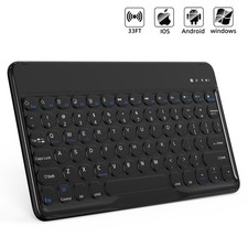 10 Inch Bluetooth Keyboard Round Cap - Wireless Type-C Charging Cable Keyboard