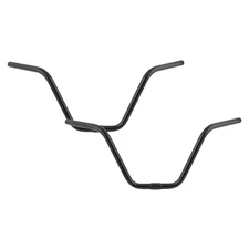 Sunlite Medium Hi-Rise Steel Cruiser Handlebars 27.5in Rise, Black & Chrome