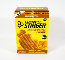 Honey Stinger Organic Energy Waffle Snack Peanut Butter 1.06oz 6ct 07/24/2026