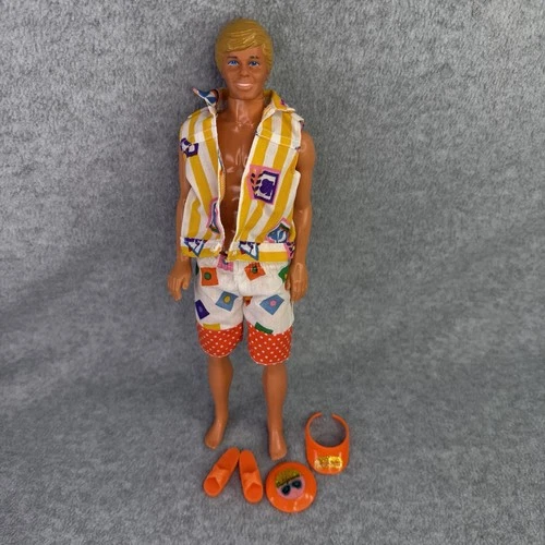 California Dream Barbie Ken Doll 1987 Vintage Mattel 4441 & Accessories