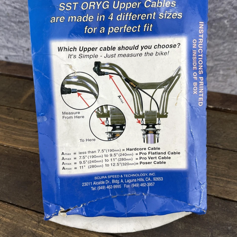 Cable de freno superior negro SST ORYG PRO FLATLAND BMX giroscopio desenredador NOS Foto 4 de 4