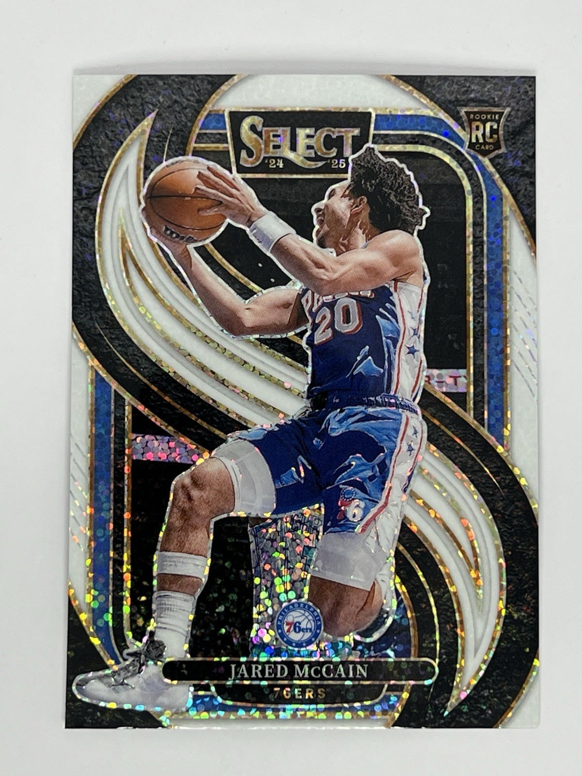 2024-25 Panini Select Jared McCain Rookie White Sparkle Premier Level SSP