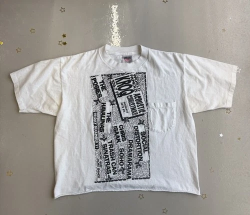 90s Social Distortion KROQ 106.7 FM Single Stitch T 1990s vintage concert t-shirt, vintage, size XL, single stitch, B+ condition