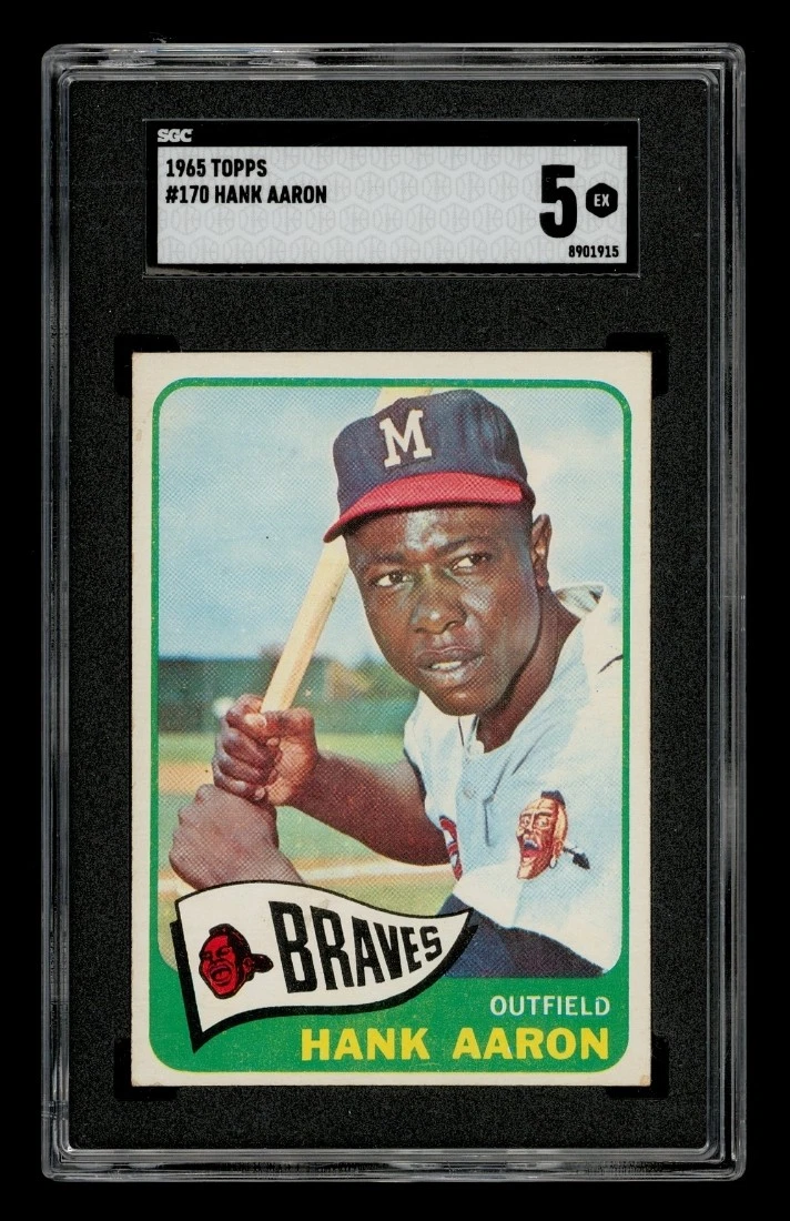 Hank Aaron 5 Graded Baseball Sports Trading Cards & Accessories