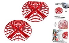 2 PCS Car Wash Bucket Insert, Car Wash Grit Filter Trap Dirt Fits 12 Inches Red