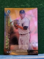 2017 Bowman Chrome Scouts Top 100 Gold Refractor #BTP-90 James Kaprielian 3/50