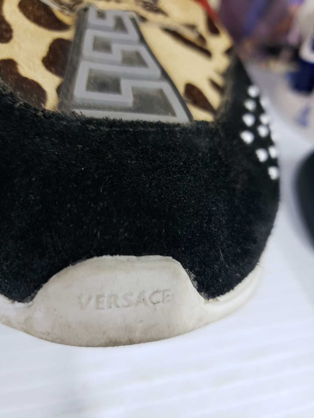 VERSACE Chain Reaction Leopard Pattern Sneaker 42… - image 3