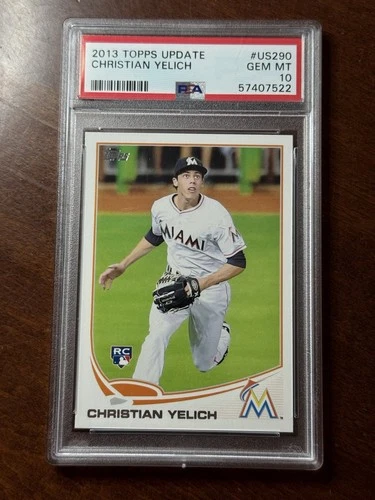 2013 Topps Update ~ Christian Yelich RC #US290 ~ PSA 10 ~ Milwaukee Brewers