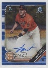 2019 Bowman Draft Chrome Pick Blue Wave Refractor 124/150 Logan Wyatt Auto 05ti