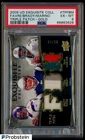 2009 UD Exquisite Gold Tom Brady Brett Favre Dan Marino GU Patch /10 PSA 6