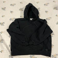 Aritzia Women s TNA Sweat Fleece Cozy Fleece Boyfriend Fit Black Large