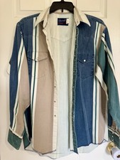 Wrangler Brushpopper Western Vintage Shirt 16.5-36 Large