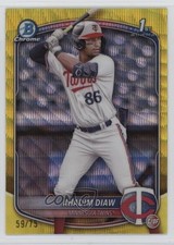 2025 Bowman Chrome Prospects Yellow Wave Refractor 59/75 Khadim Diaw #BCP-77