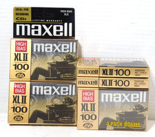 Lot of 8 NEW SEALED Maxell High Bias XL II 100 Minute Audio Cassette Tapes
