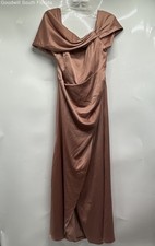 ASOS Edition Womens Dark Rose Pink Cowl Neck Maxi Dress Size 14 w/ Tags