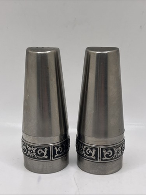 #ad Vintage MCM Stainless Steel Salt amp; Pepper Shakers International Decorator Japan $11.99