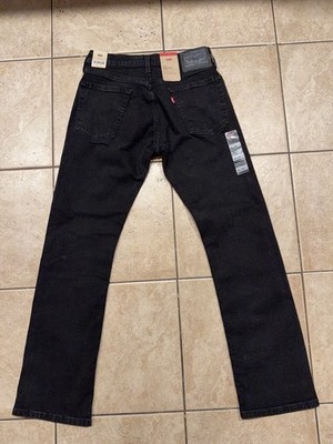 Levis 517 Jeans Mens 28x30 Bootcut Black Dark Wash Denim Western