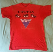 RARE Vintage 1983 POV Utopia tour t-shirt Size Medium Red Todd Rundgren