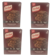 Image of Slim Fast 16 Meal Bars Chocolate Fudge High Protein Fibre Diet Snack Replacement