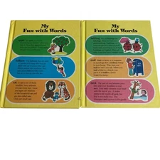 MY FUN WITH WORDS Dictionary Book Set 1974 By James Ertel Southwestern Lot of 2