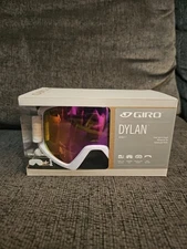 Giro Women's Dylan Snow Goggles in White Zag/Amber Pink